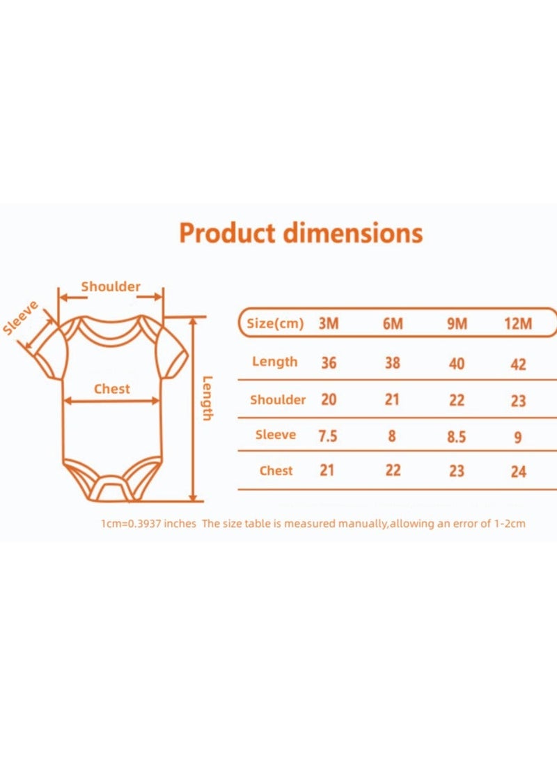 RedMapleTEK Baby Pure Cotton Jumpsuit Short-sleeved Crawling Suit Five-piece Set - Image 2