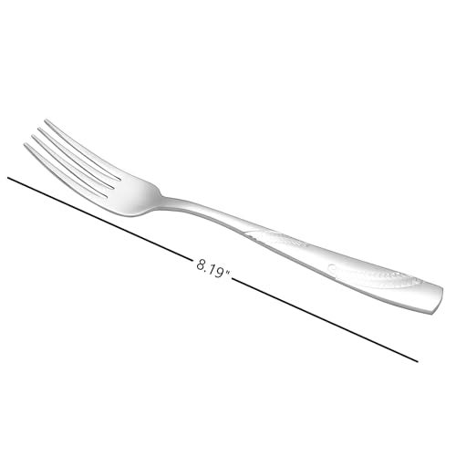 Nicesh 16-Piece Stainless Steel Dinner Forks, 8.19-Inch Kitchen Silverware Dinner Forks - Image 2