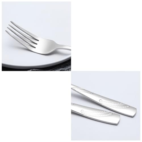 Nicesh 16-Piece Stainless Steel Dinner Forks, 8.19-Inch Kitchen Silverware Dinner Forks - Image 3