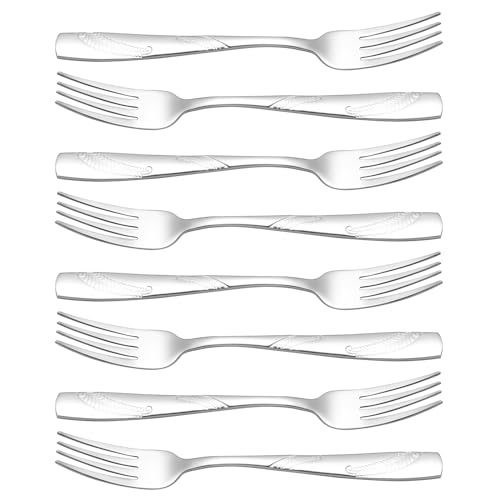 Nicesh 16-Piece Stainless Steel Dinner Forks, 8.19-Inch Kitchen Silverware Dinner Forks - Image 1