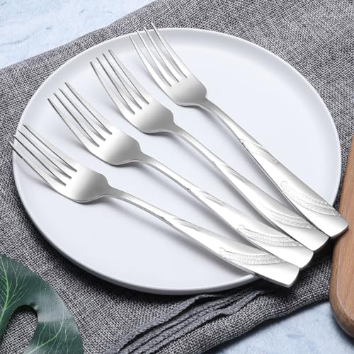 Nicesh 16-Piece Stainless Steel Dinner Forks, 8.19-Inch Kitchen Silverware Dinner Forks - Image 4