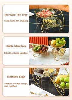 ZCM-HAPPY Multi-layer Fruit and Nut Tray, Suitable For Living Room Coffee Table and Office Snack Display Tray  - Image 2