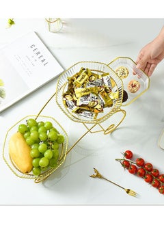 ZCM-HAPPY Multi-layer Fruit and Nut Tray, Suitable For Living Room Coffee Table and Office Snack Display Tray  - Image 4