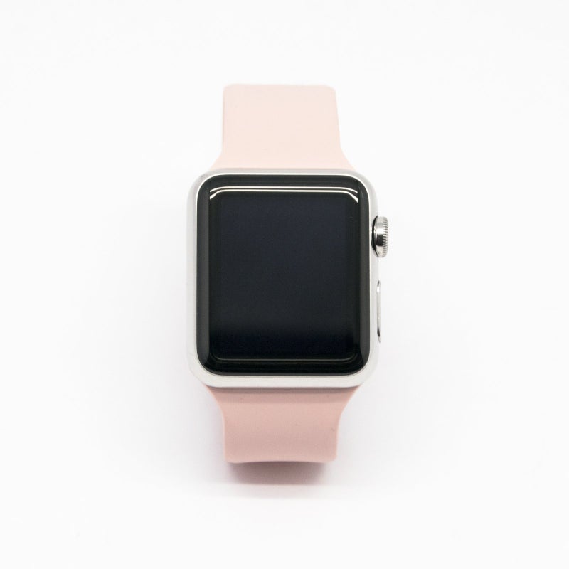 aiino Silicone Replacement Strap Compatible with Apple Watch 38mm – Powder Pink Watch Band - Image 2