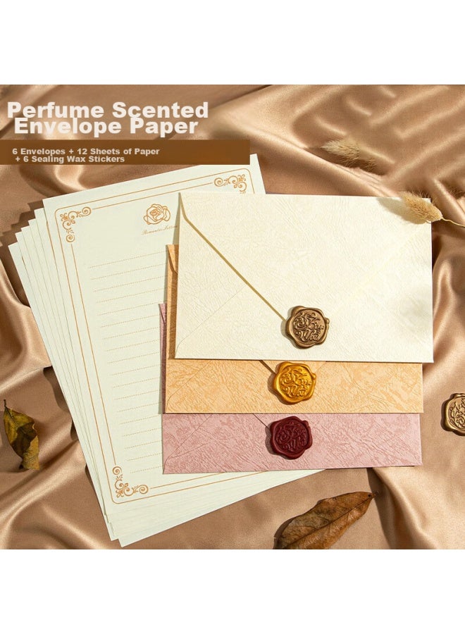 Jiamo Perfume Tree Pattern Envelope, Love Letter Set, Greeting Card, Romantic Letter, Birthday Gift, Letter Paper, Letter Boat, Exquisite Valentine's Day Gift, Back-to Season Message, Teacher's Day Gift - Image 1