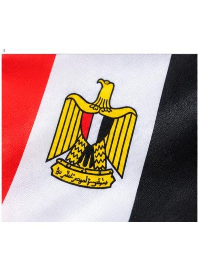 وشاح علم مصر بالألوان الأحمر والأبيض والأسود مع شعار النسر وشراشيب ذهبية – مقاس 150 × 14 سم - Image 5