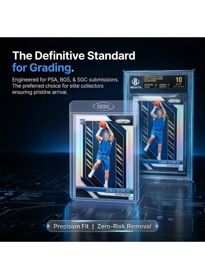 DEDC 100Pcs Card Sleeves-50 Semi Rigid Card Holder & 50 Penny Sleeves for Trading Cards, Rigid Card Sleeves and Thick Card Sleeves Soft Trading Card Shipping Double Protection - Image 3