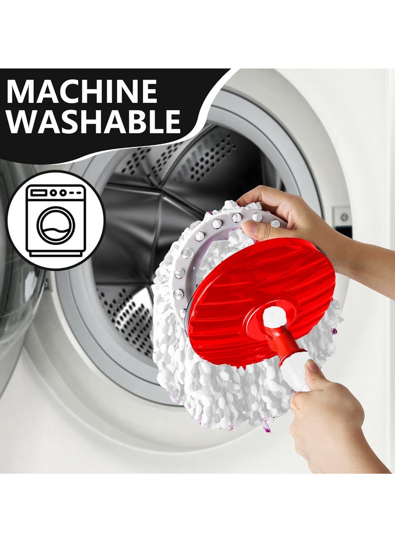 Spin Mop & Bucket 10 L | 360° Rotating Head | Telescopic Stainless Handle | Hands‑Free Foot‑Pedal Wringing + 2 Reusable Microfiber Pads