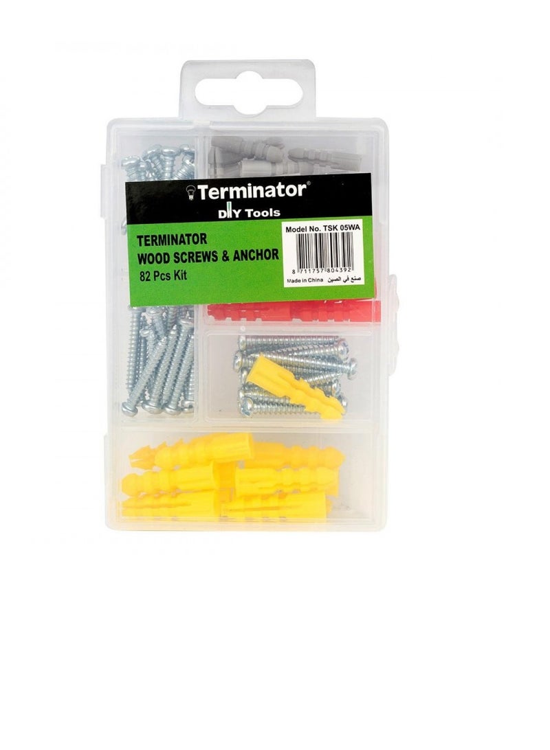 Terminator Wood Screw & Anchor 82pcs Kit - Image 2