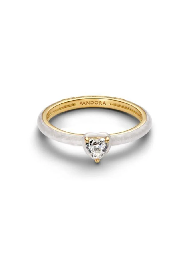 White Chakra Heart Ring