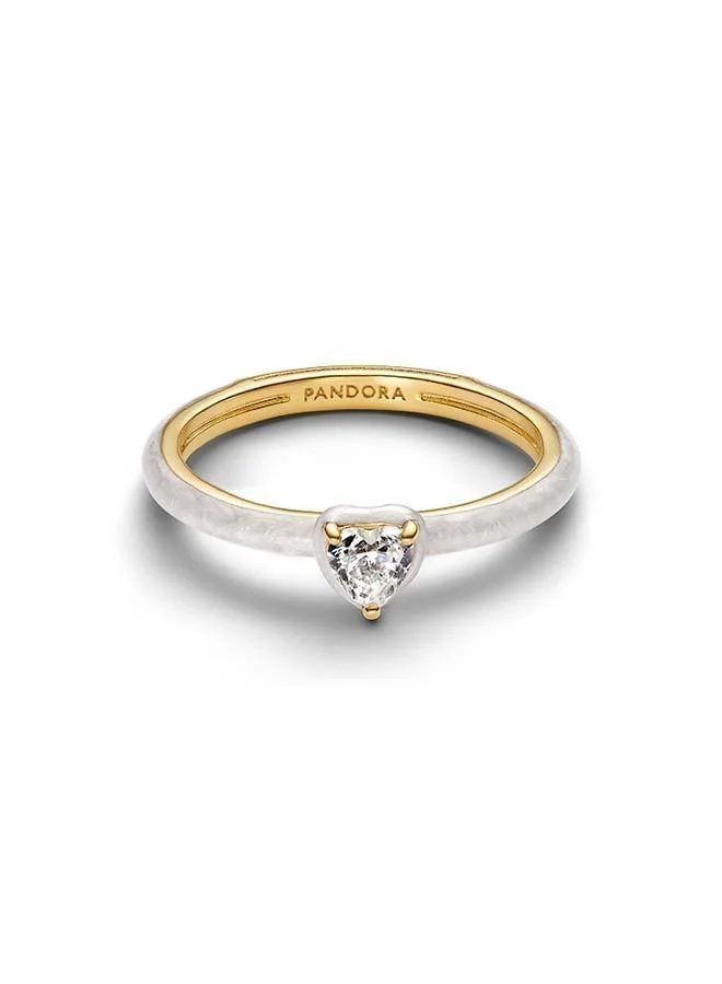 PANDORA White Chakra Heart Ring