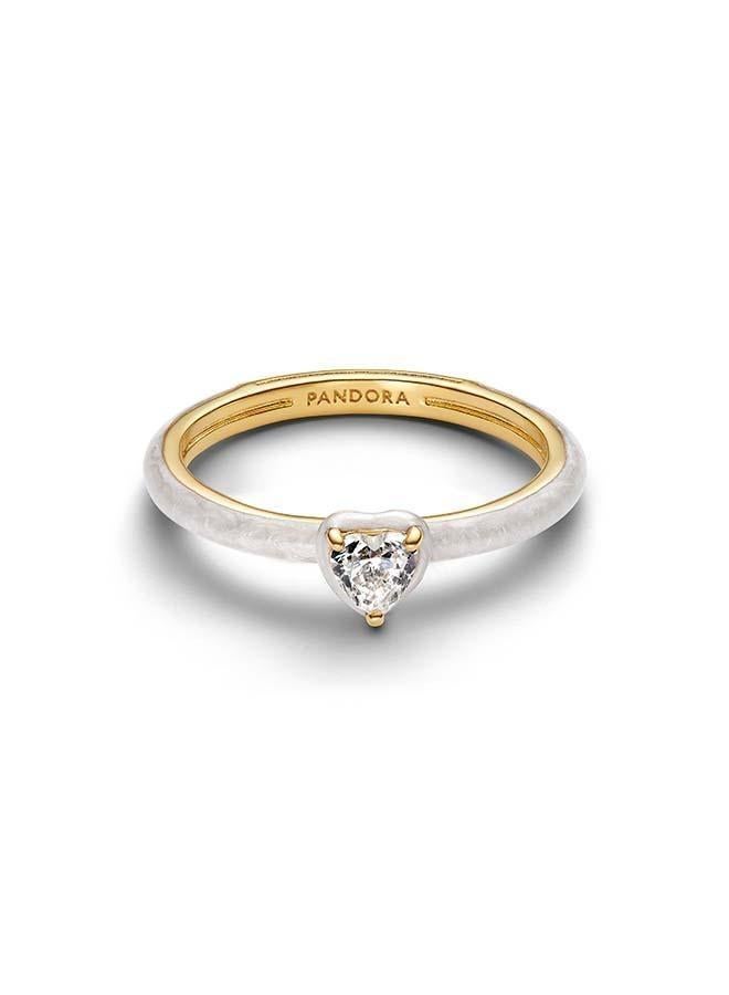 PANDORA White Chakra Heart Ring - Image 2