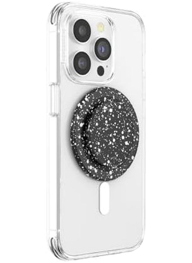 erorex - Popgrip Round For Magsafe Adapter Ring For Magsafe Included Extendable Grip And Stand For Smartphones And Cases With Removable Top Black Speckle - Image 1