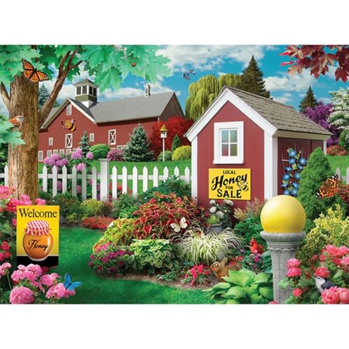 Bits and Pieces 100 Piece Puzzles for Adults Alan Giana 3Pack 100 Extra Large Pieces 15 x 19 Jigsaw Puzzles Rustic Country Scenes No 2 Pieces Alike - Image 5