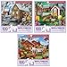 Bits and Pieces 100 Piece Puzzles for Adults Alan Giana 3Pack 100 Extra Large Pieces 15 x 19 Jigsaw Puzzles Rustic Country Scenes No 2 Pieces Alike - Image 2