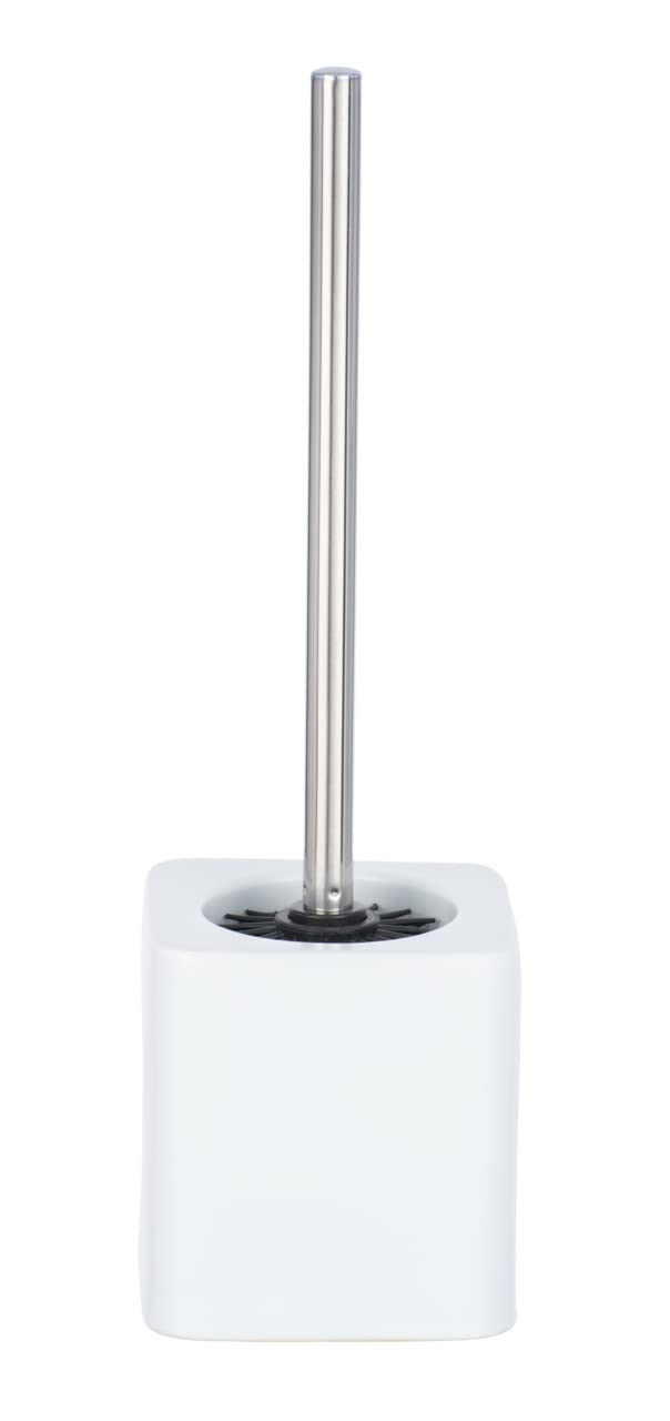 WENKO Hexa Toilet Brush Holder White Ceramic 395 x 12 x 12 cm