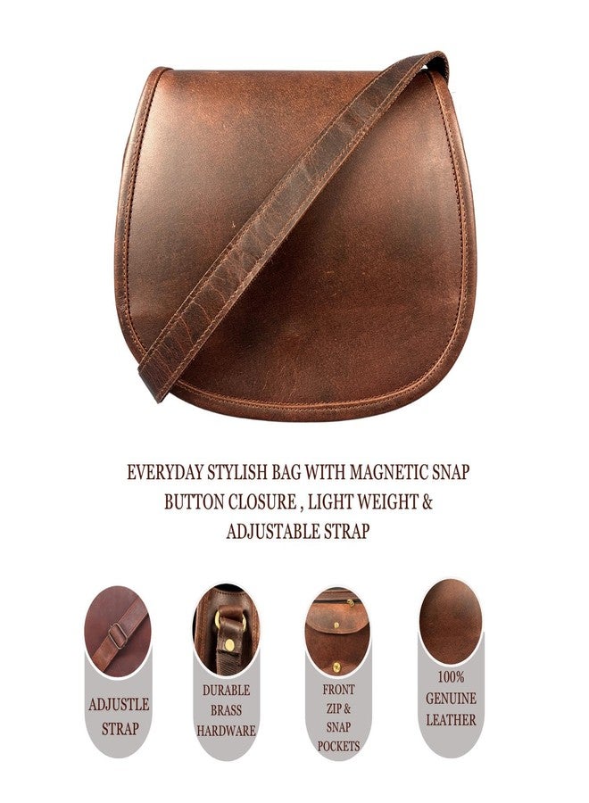 Madosh Genuine Leather Crossbody Sling Bag for Women with Adjustable Strap and Multiple Pockets For Daily Use. - Image 5