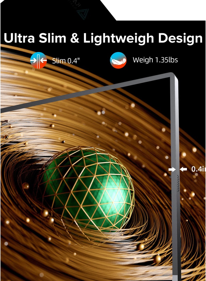 UPERFECT Portable Monitor 16.1 Inch 144 Hz 2K Gaming Monitor 2560 × 1440 QHD IPS USB C & Mini HDMI Port Second Screen for Laptop/Phone/Game Console, VESA Mountable - Image 5