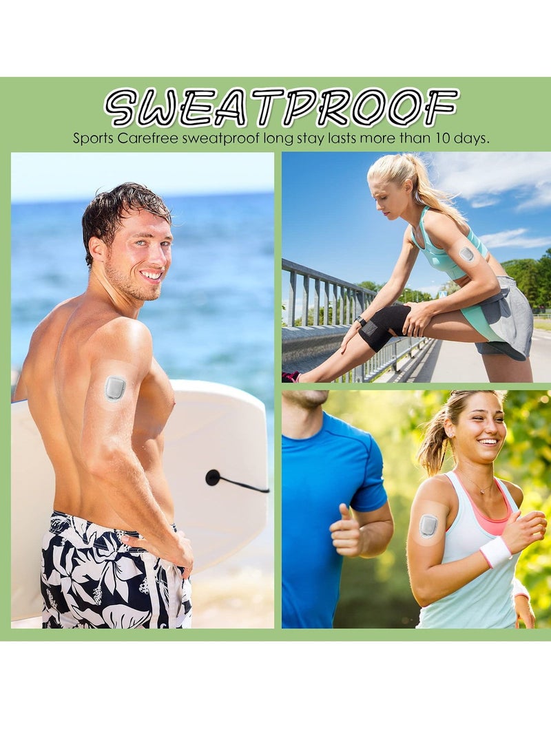 Shower Waterproof Patch Compatible with Omnipod Waterproof Adhesive Patches Transparent Adhesive Patches Overpatch Long Lasting Sweatproof Continuous Monitor Protection (20 Pcs) - Image 4