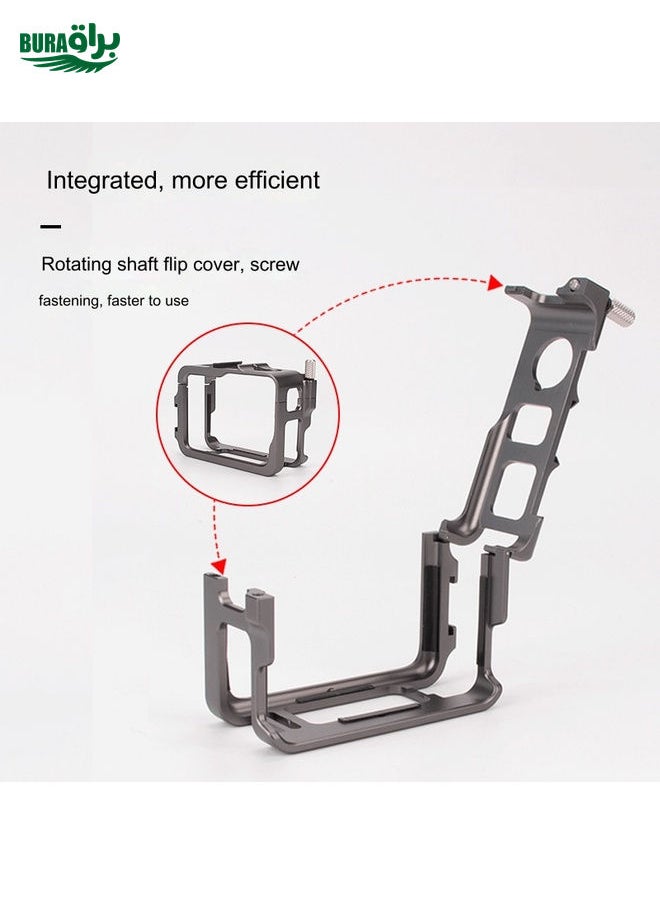 BURAQ For Insta360 Ace Pro / Ace Aluminum Alloy Metal Rabbit Cage Frame (Grey)  - Image 2