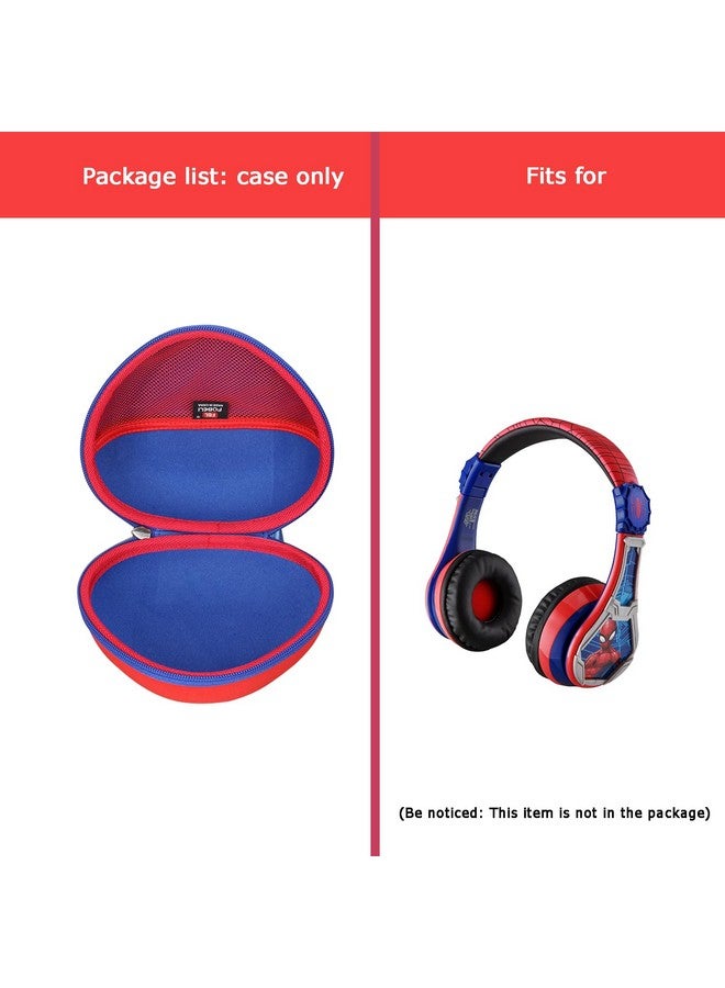FBLFOBELI Hard Case for JLab Studio/for Beats Studio Pro/for Beats Solo3 Wireless On-Ear Headphones, Also fits for eKids Spiderman Kids Headphones, Protective Shockproof Storage Holder (Red+Blue) - Image 5