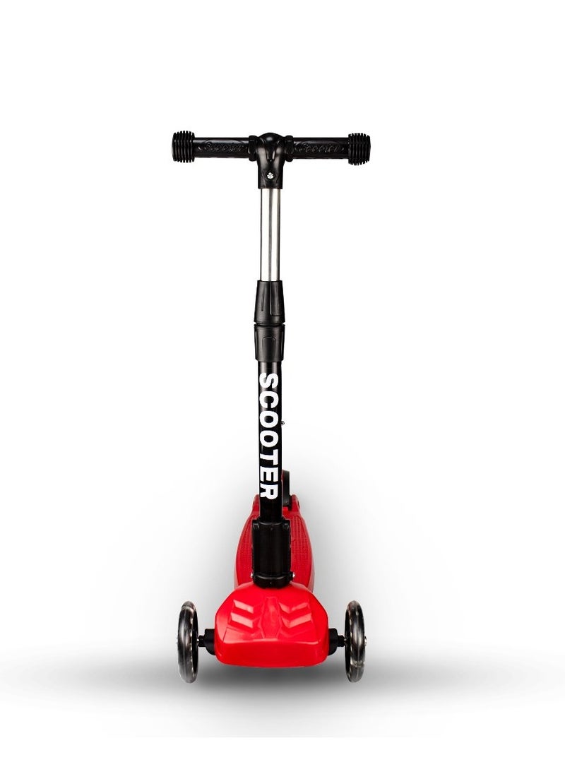UKR UKR Classic 3-Wheel Folding Kick Scooter - Adjustable Handlebar & Light-Up Wheels for Kids Ages 3 to 6 | Perfect for Toddler Girls & Boys  - Image 4