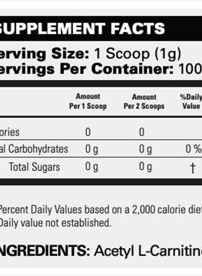 EHP Labs EHPlabs Acetyl L Carnitine - Supports Natural Energy Production, Aids Metabolism, Assists in Healthy Brain Function, Supports Heart Health, Non GMO, Vegan, Gluten Free - 100 Serves  - Image 3