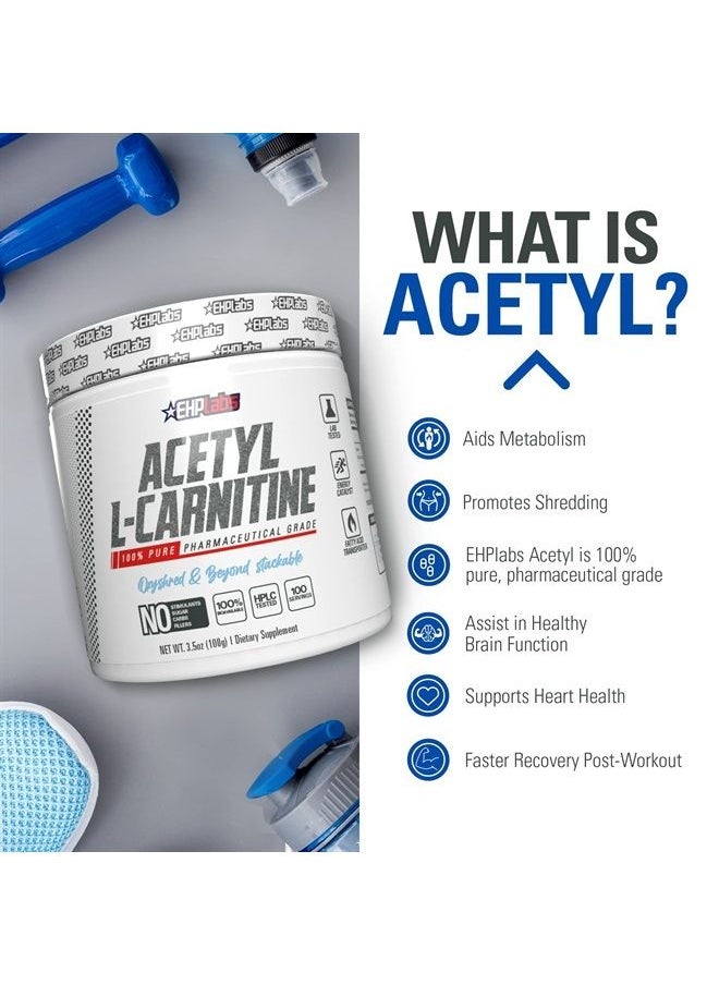 EHP Labs EHPlabs Acetyl L Carnitine - Supports Natural Energy Production, Aids Metabolism, Assists in Healthy Brain Function, Supports Heart Health, Non GMO, Vegan, Gluten Free - 100 Serves  - Image 4
