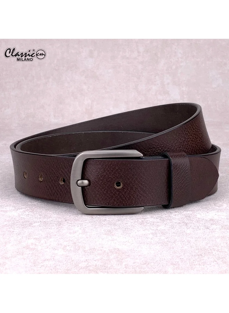 Classic Milano Classic Milano Genuine Leather Belt for Men - Semi-Casual & Party Wear Belt for Jeans, Casual Outfits, and Gifts - Black, Brown & Tan Men’s Belt