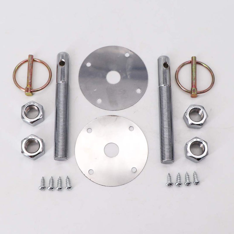 kipa Stainless Hood Pin Set Chrome Hardware for Chevy Ford Mopar Drag Racing Race Durable # 4056 - Image 4