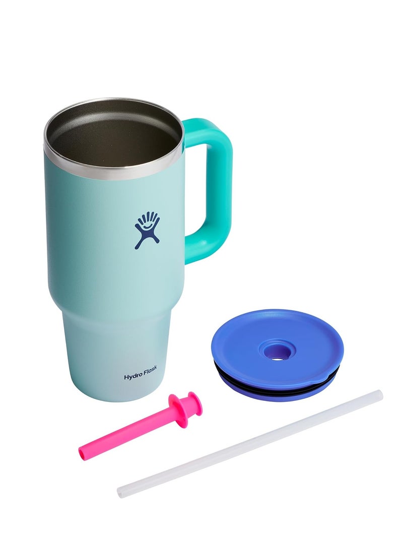 Hydro Flask Hydro Flask 946 ml (32 oz) All Round Travel Tumbler with Handle, Lid & Straw - Polar Plunge  - Image 2