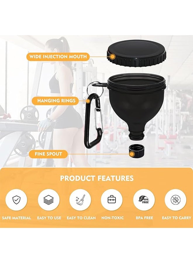 2 Pack Protein Powder Funnel, Portable Protein Powder Keychain, 50ml Protein Powder Holder, Protein Powder Container for Workouts, Fitness and Traveling - Image 3