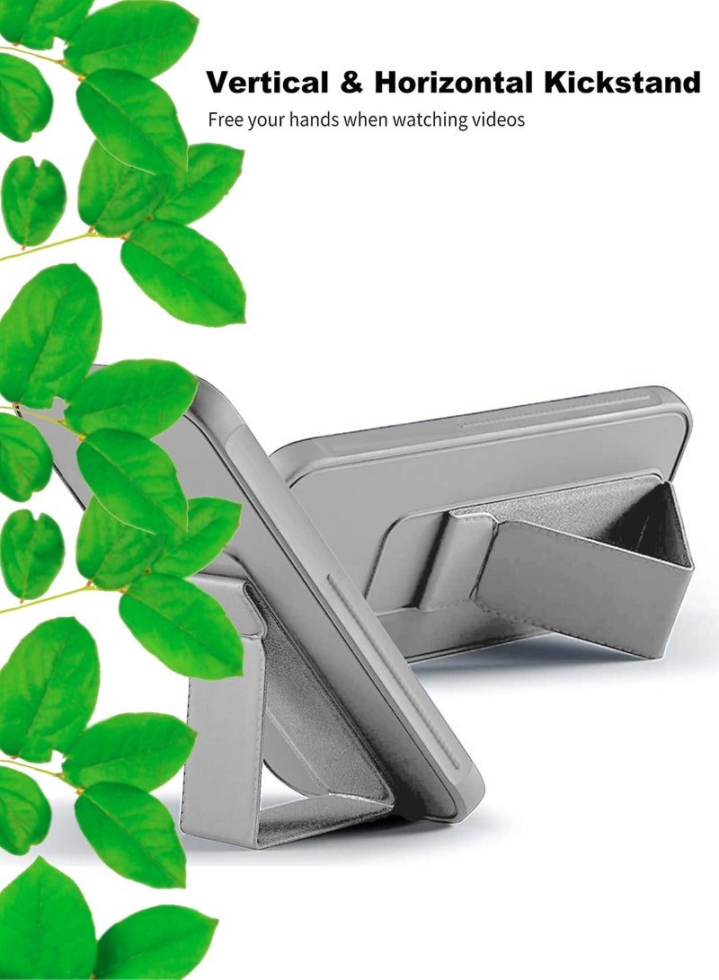 دبليو تيك قبضة اليدين قابلة للطي قابلة للريكستاند حزام معصم قبضة إصبع مع غطاء حالة الحديد المدمج لهويوي بورا 70 Ultra 5G 2024 رمادي - Image 3