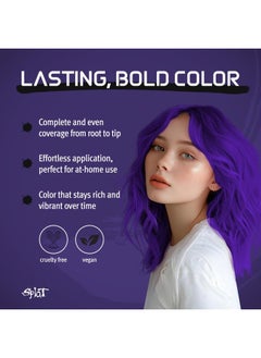 SPLAT Purple Desire Semi Permanent Hair Dye Kit with Bleach, 1 Application, Includes Purple Hair Dye, Oxide & Bleach Powder, Vegan & Cruelty Free Hair Color  - Image 2