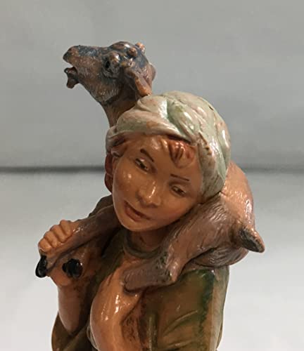 Fontanini by Roman Inc., Ethan The Shepherd, 5" Shepherd Collection, Nativity Figure and Accessories, Hand Sculpted and Painted - Image 3