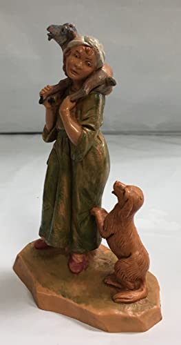Fontanini by Roman Inc., Ethan The Shepherd, 5" Shepherd Collection, Nativity Figure and Accessories, Hand Sculpted and Painted - Image 2