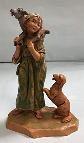 Fontanini by Roman Inc., Ethan The Shepherd, 5" Shepherd Collection, Nativity Figure and Accessories, Hand Sculpted and Painted - Image 4