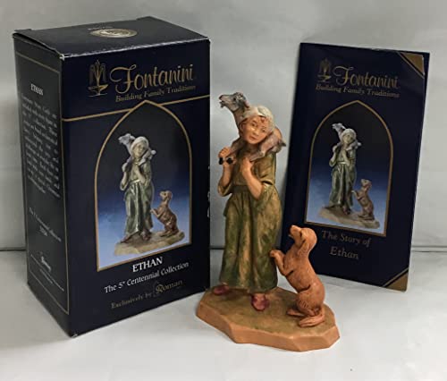 Fontanini by Roman Inc., Ethan The Shepherd, 5" Shepherd Collection, Nativity Figure and Accessories, Hand Sculpted and Painted - Image 1