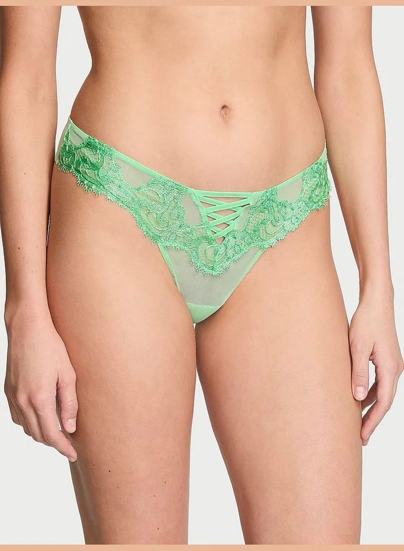 Victoria's Secret Boho Floral Embroidery Brazilian Panty