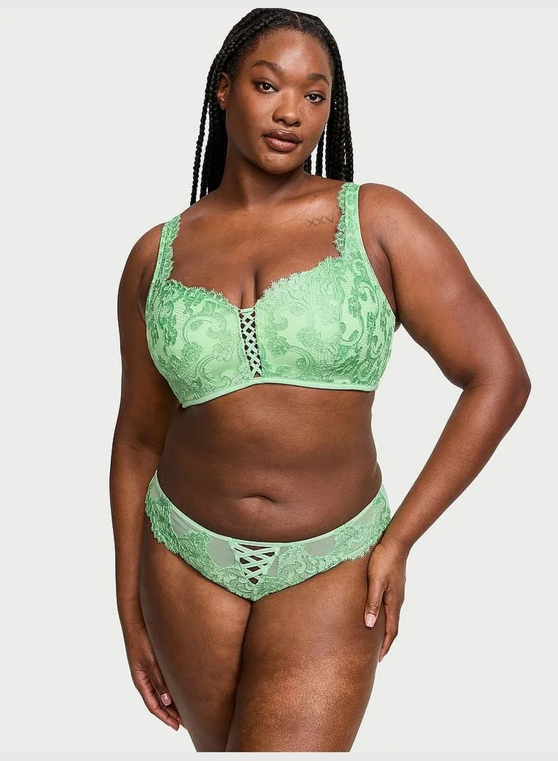 Victoria's Secret Boho Floral Embroidery Brazilian Panty
