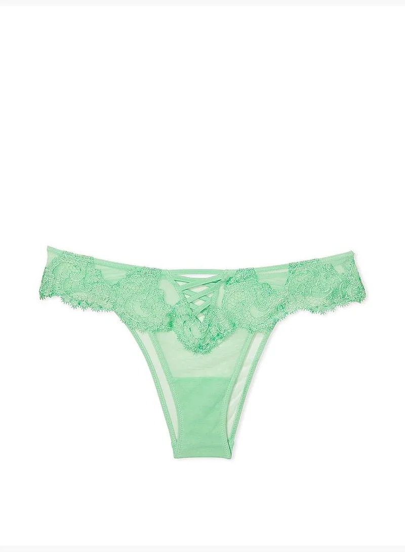 Victoria's Secret Boho Floral Embroidery Brazilian Panty