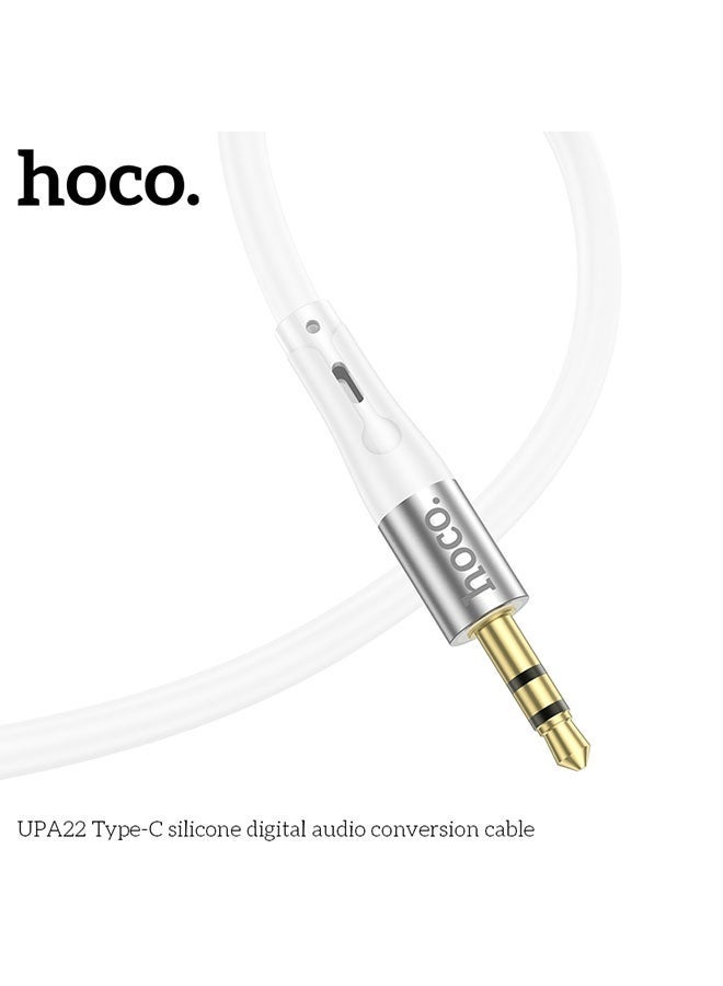 hoco. UPA22 Cable 3.5mm to Type-C audio conversion(White)  - Image 3