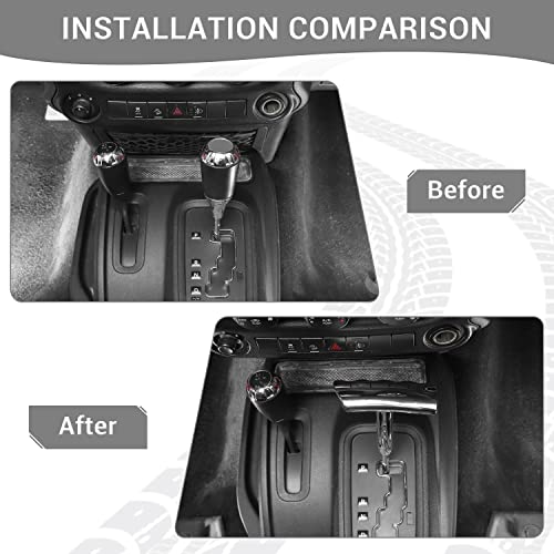 PDKLIN T-Handle Metal Gear Shift Knob for 2008-2014 Jeep Wrangler,2011-2014 Liberty/Durango,2011-2013 Grand Cherokee,2009-2014 Dodge Ram (Chrome) - Image 2