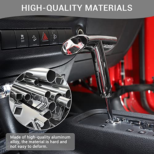PDKLIN T-Handle Metal Gear Shift Knob for 2008-2014 Jeep Wrangler,2011-2014 Liberty/Durango,2011-2013 Grand Cherokee,2009-2014 Dodge Ram (Chrome) - Image 3