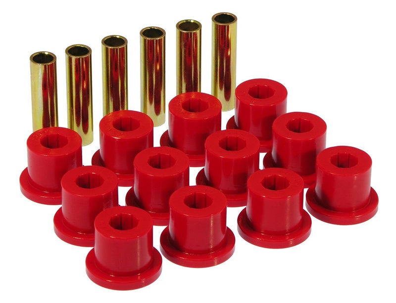 Prothane 67-87 GM Rear Spring & Shackle Bushings (w/ 1.5in Bushings) - Red - Image 2