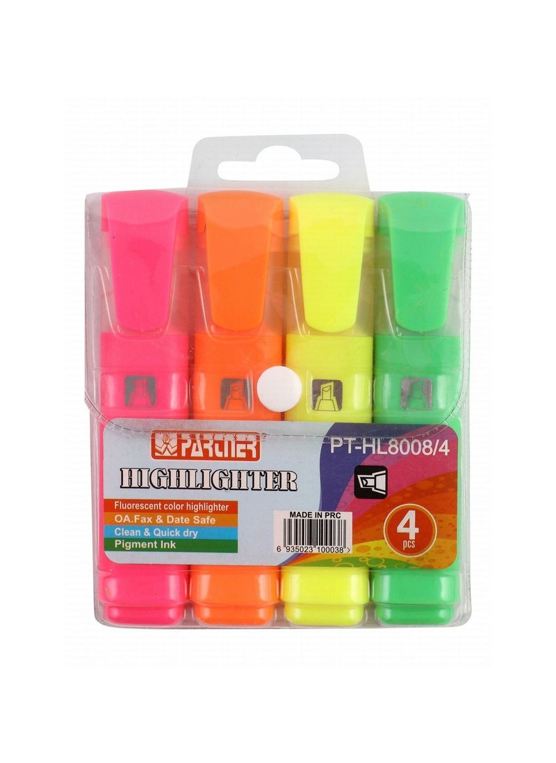 PARTNER - 4-Piece Highlighter Set Multicolour - Image 1