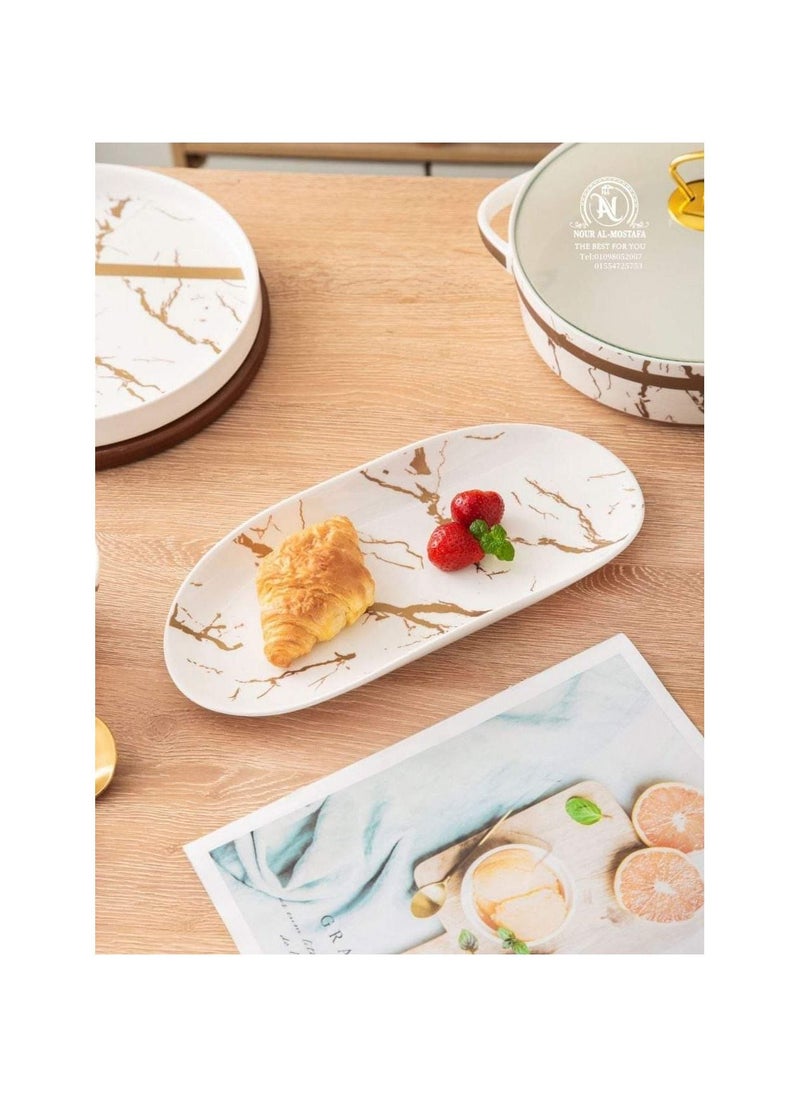 MARBLE Persalin dinner set, 35 pieces, white marble, 022800023  - Image 3