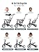 newyoo Tricycle for Toddlers 13 Toddler Tricycle with Push Handle and Canopy Toddler Bike Birthday Gift and Toys for Girl and Boy 6 in 1 Baby Trike Balance Bike TR009 Dark Grey - Image 3