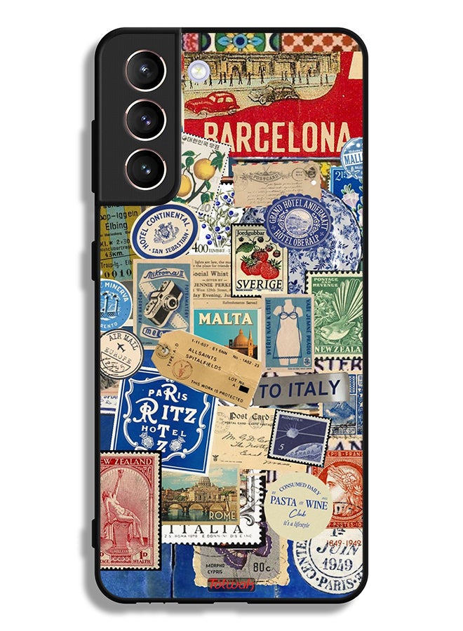 Tolwak Samsung Galaxy S21 5G Protective Case Cover Stickers Of Different Cities  - Image 3