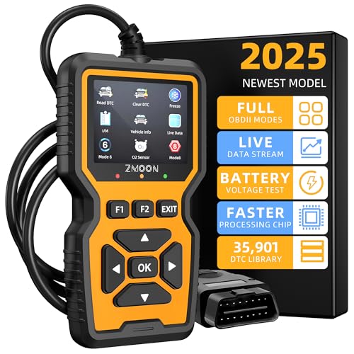 ZMOON ZM201 Professional OBD2 Scanner Diagnostic Tool, Enhanced Check Engine Code Reader with Reset OBDII/EOBD Car Diagnostic Scan Tools for All Vehicles After 1996, 2025 Upgraded - Image 1